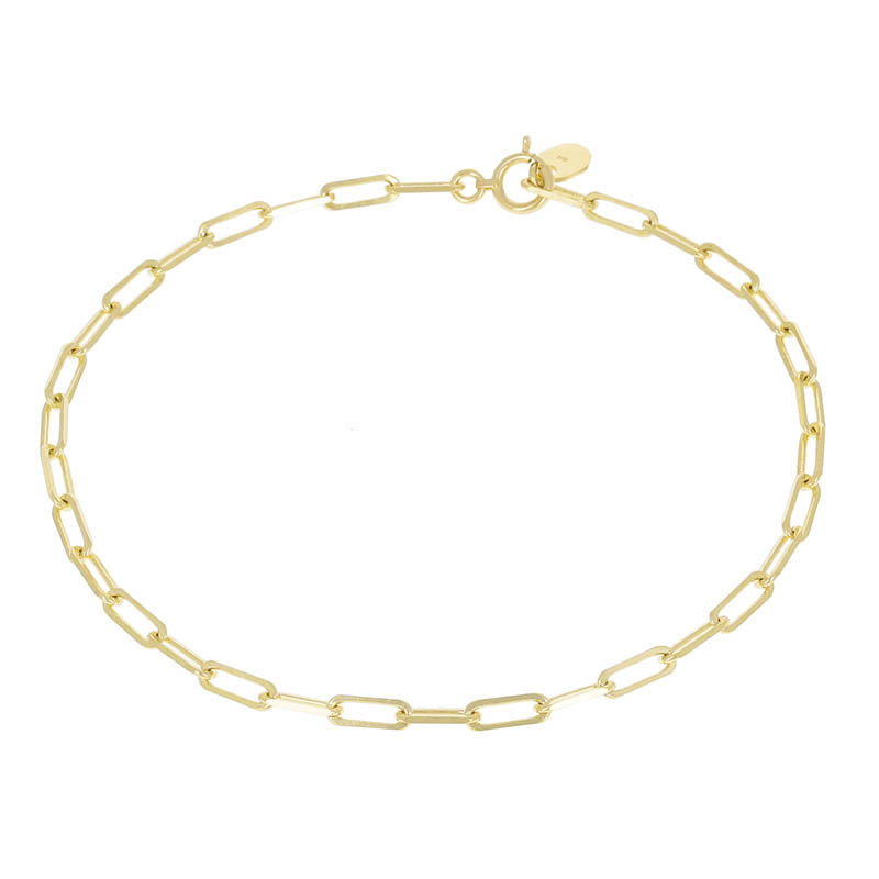 Plain Chain Bracelet - K18Yellow Gold