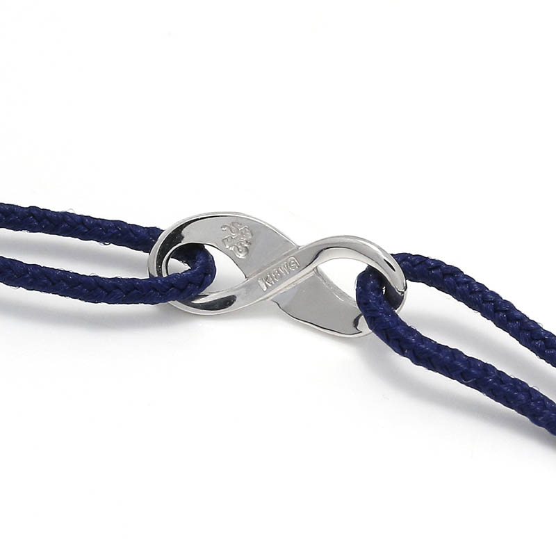 Infinity HOPE Cord Bracelet - K18White Gold