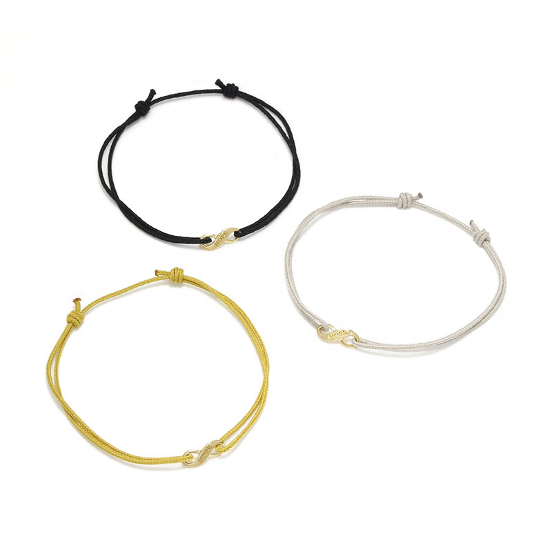 Infinity HOPE Cord Bracelet - K18Yellow Gold（インフィニティホープコードブレスレット -  K18イエローゴールド）　SYMPATHY OF SOUL（シンパシーオブソウル）