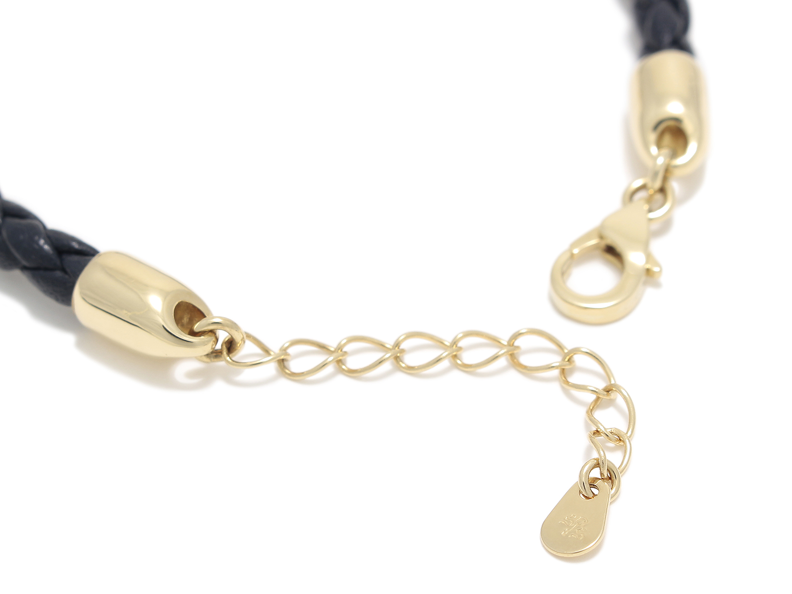 【受注販売商品 納期：約2ヶ月】Horseshoe Leather Bracelet - K18Yellow Gold  w/Diamond（ホースシューレザーブレスレット - K18イエローゴールド w/ダイヤモンド）　SYMPATHY OF  SOUL（シンパシーオブソウル）