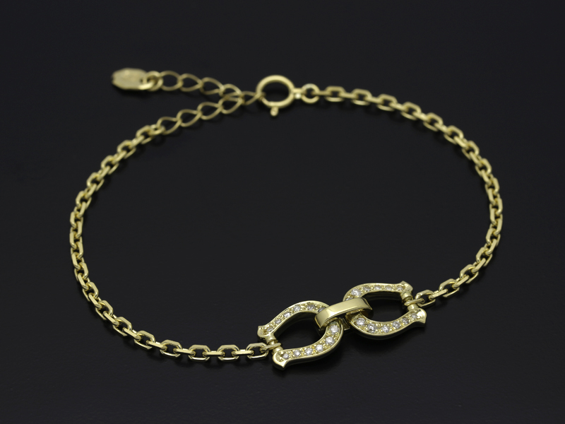 Horseshoe Chain Bracelet - K18Yellow Gold w/Diamond（ホースシューチェーンブレスレット  K18イエローゴールド w/ダイヤモンド）　SYMPATHY OF SOUL（シンパシーオブソウル）