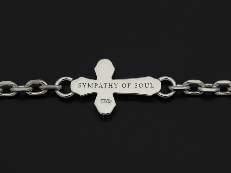Smooth Cross Chain Bracelet - Silver（スムースクロスチェーンブレスレット - シルバー）　SYMPATHY OF  SOUL（シンパシーオブソウル）