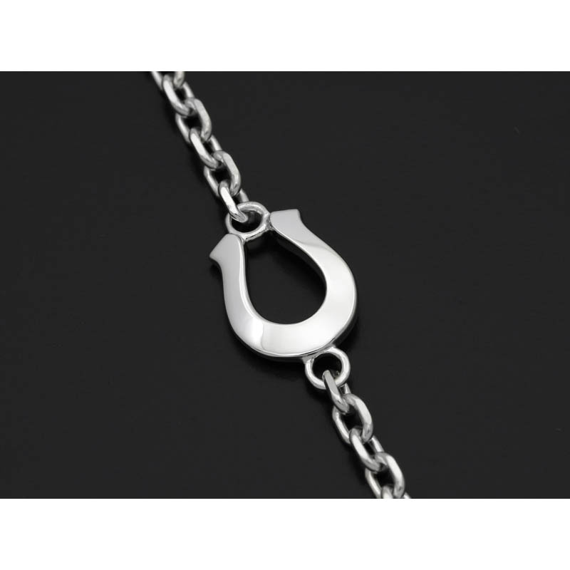Horseshoe Amulet Chain Bracelet - Silver