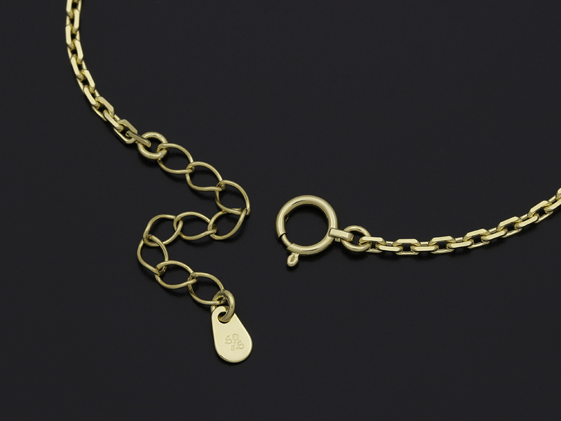 Small Horseshoe Chain Bracelet - K18Yellow Gold w/ Diamond