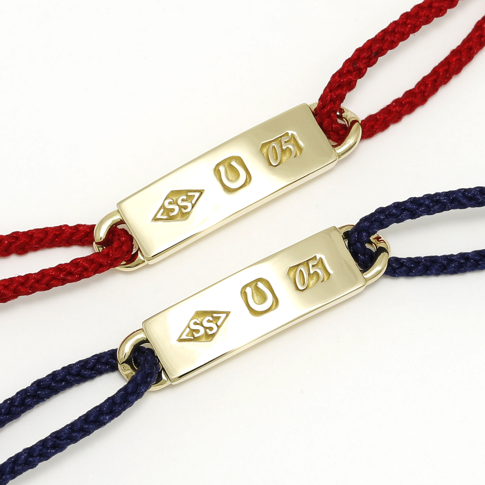 ID Plate Cord Bracelet&Anklet - K18Yellow Gold