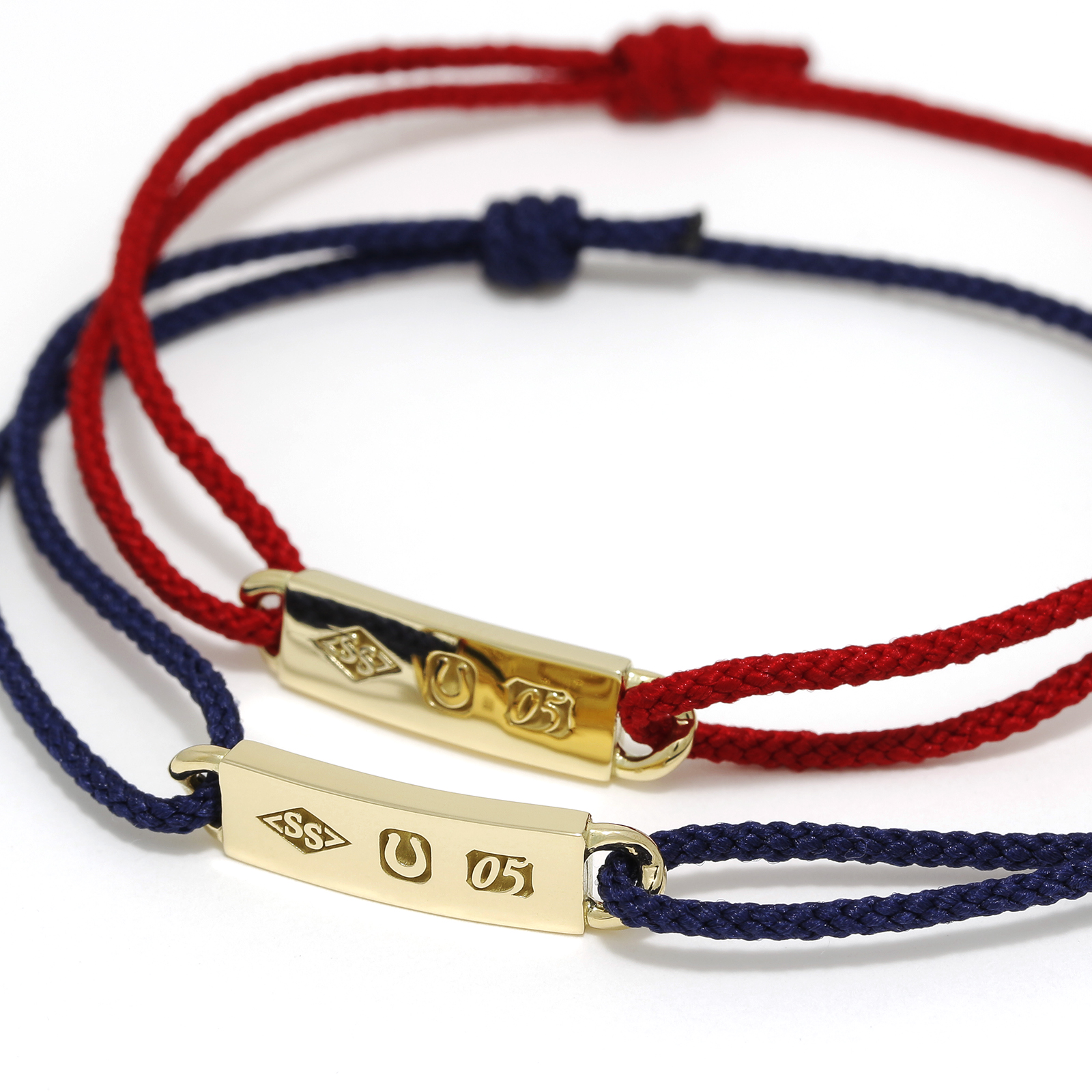 ID Plate Cord Bracelet&Anklet - K18Yellow Gold