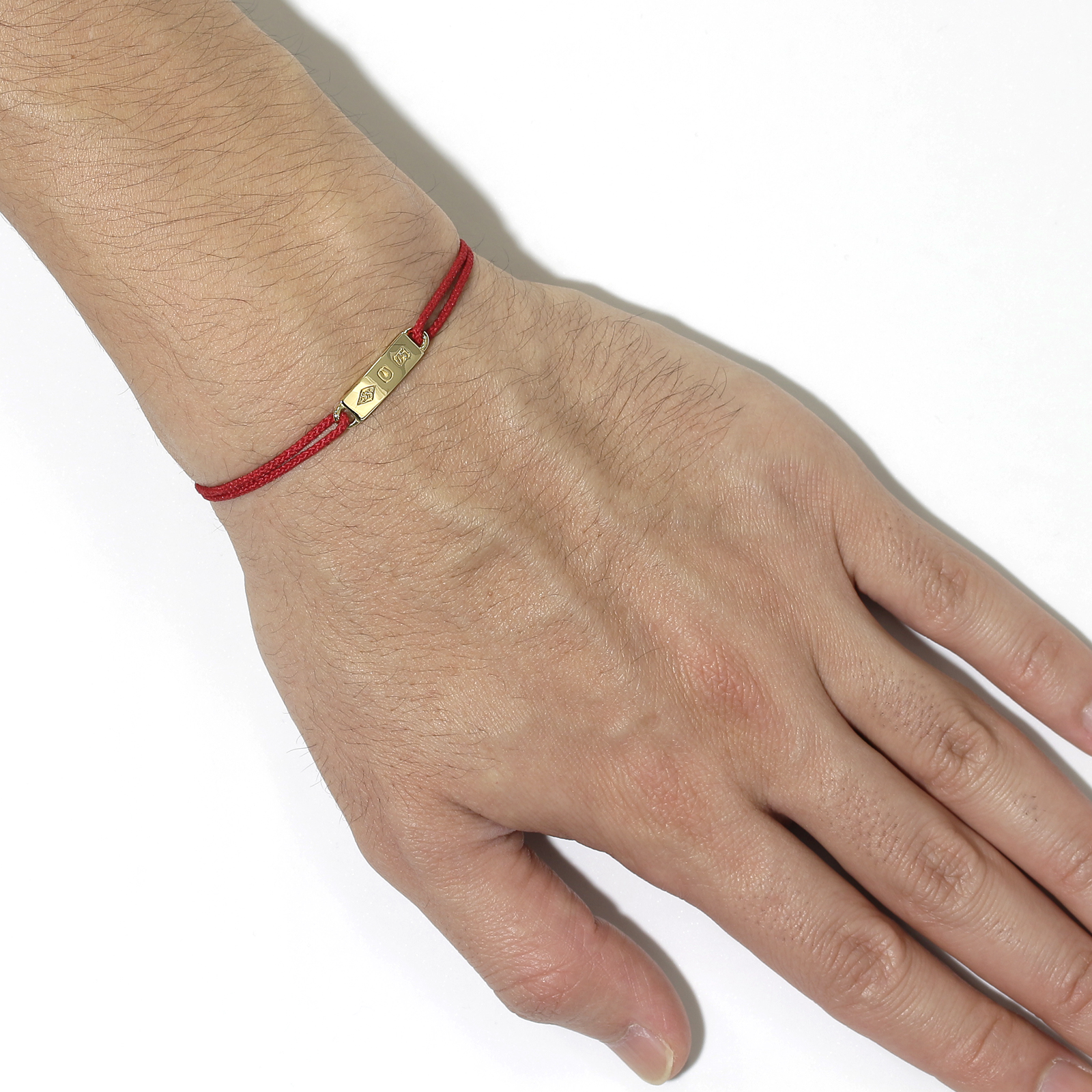 ID Plate Cord Bracelet&Anklet - K18Yellow Gold