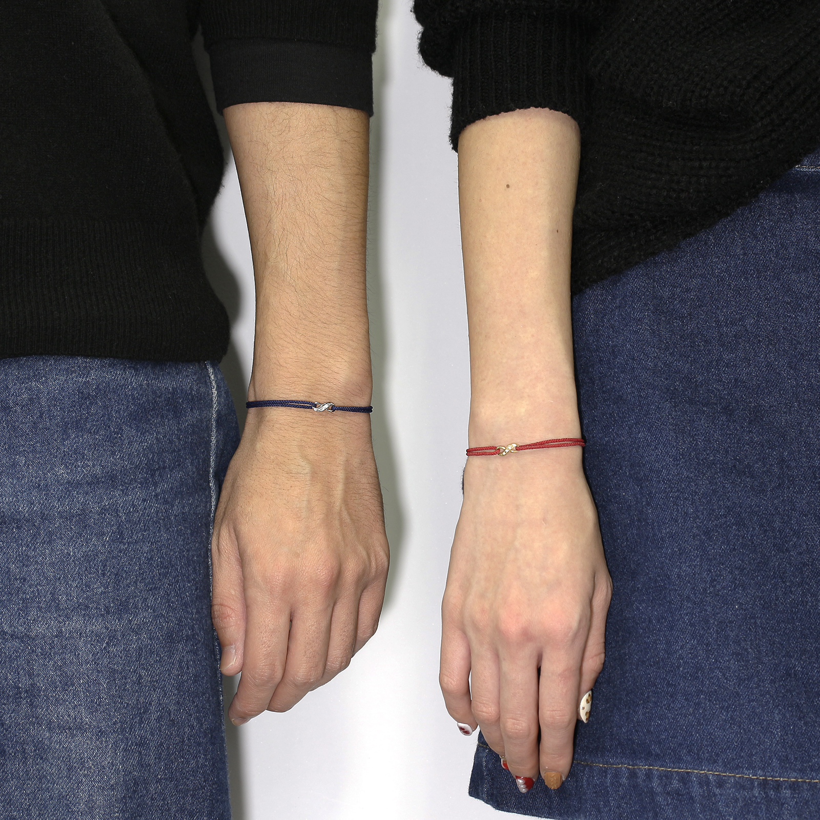 Infinity HOPE Cord Bracelet w/Diamond