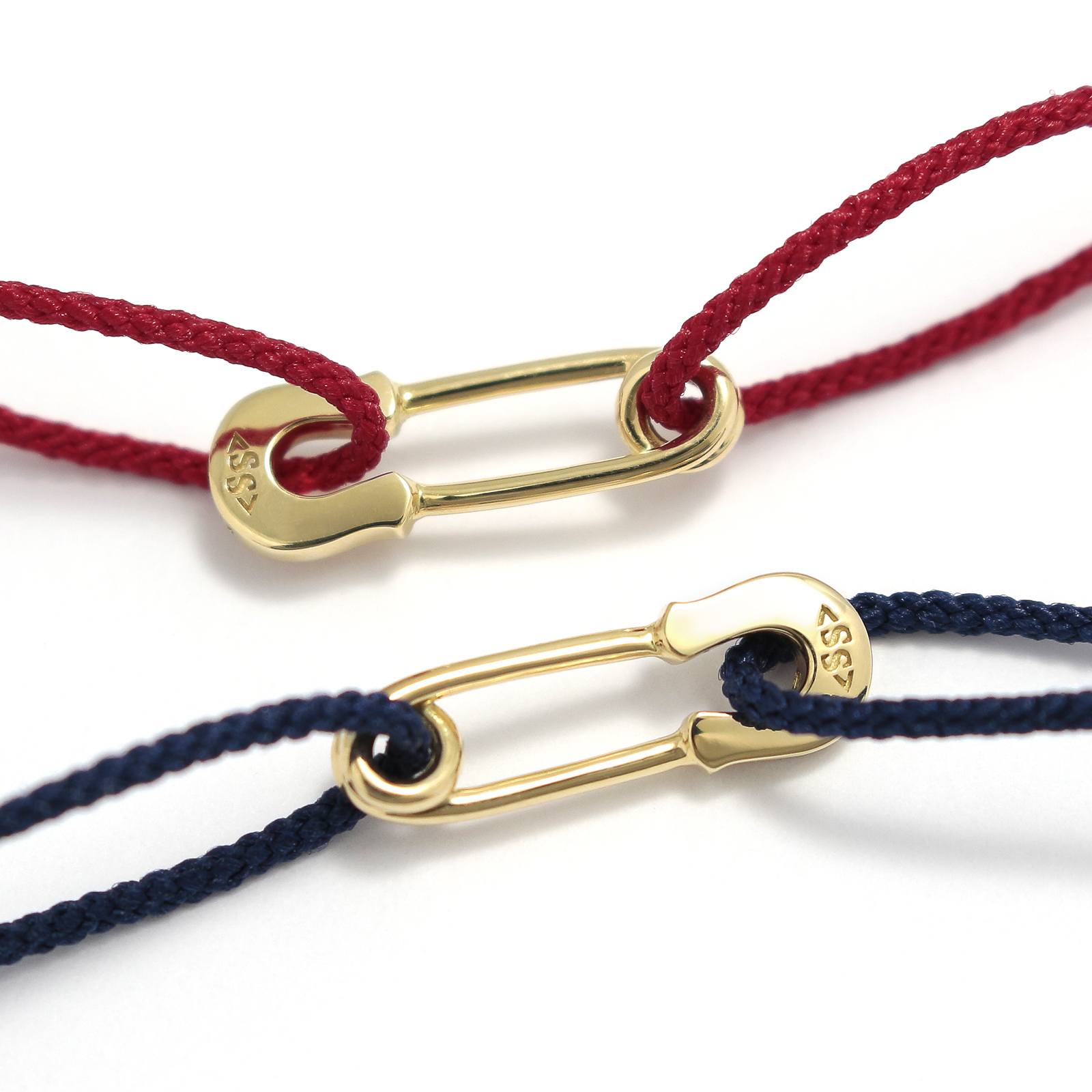 Safety Pin Cord Bracelet