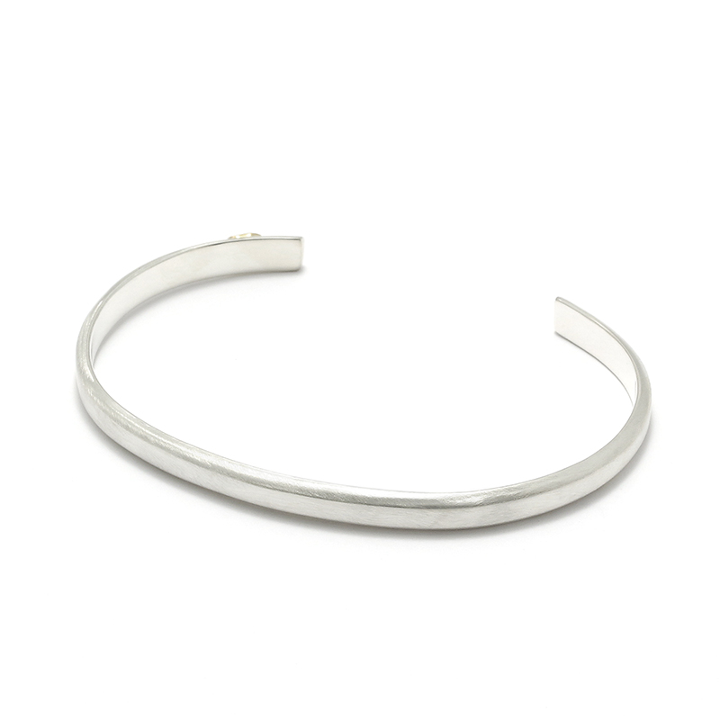 Horseshoe Charm Bangle - Silver×K18Yellow Gold