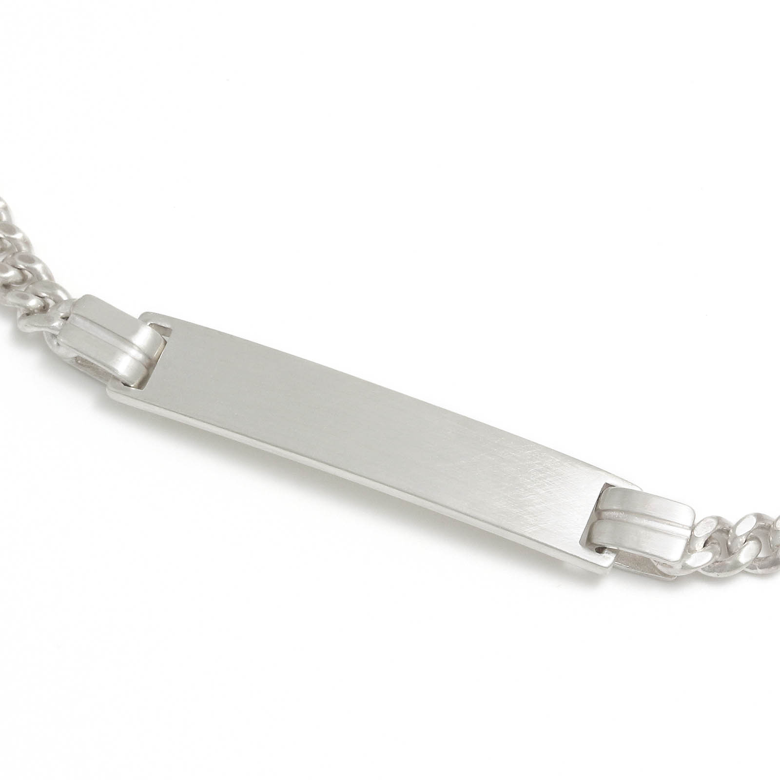 Narrow ID Chain Bracelet - Silver