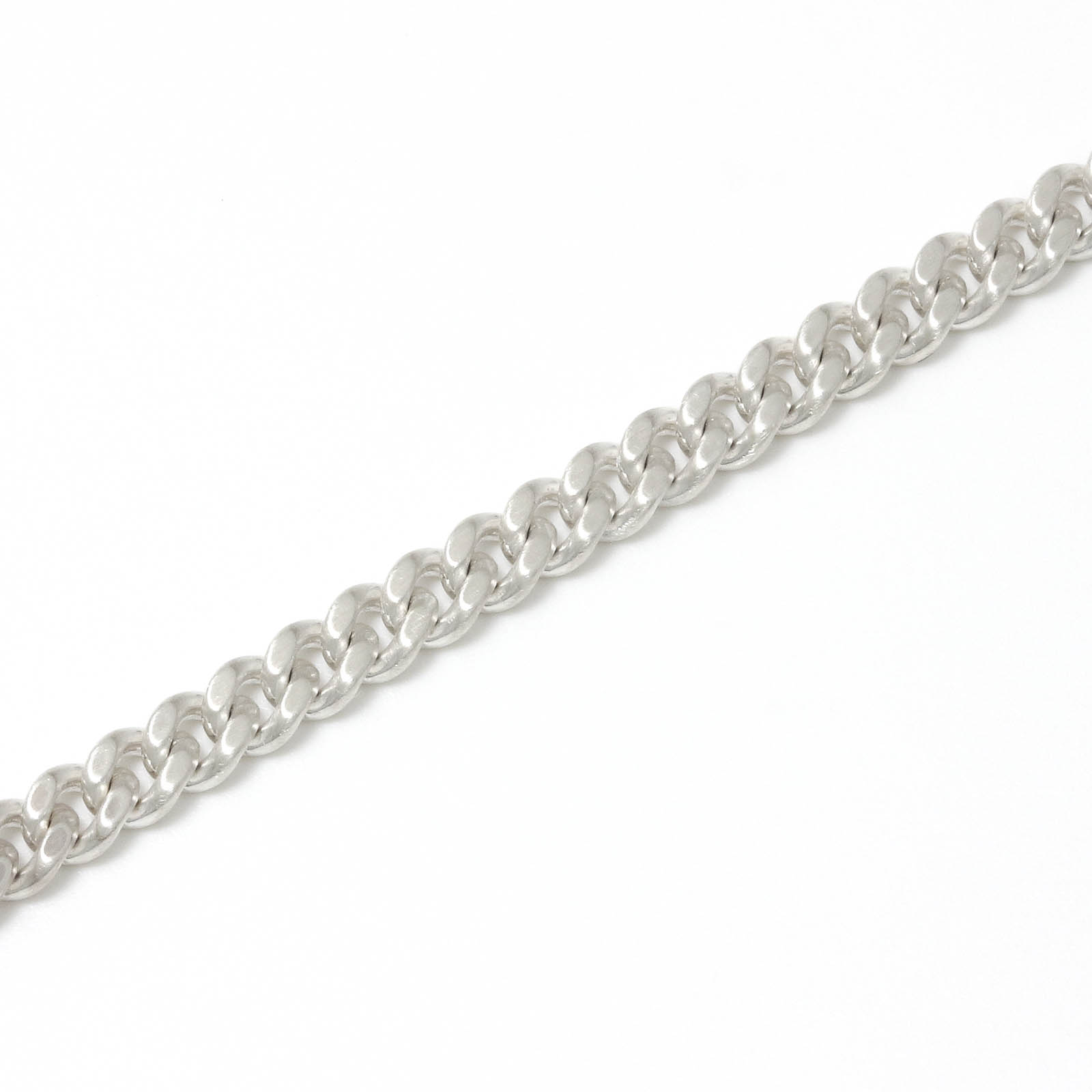 Narrow ID Chain Bracelet - Silver