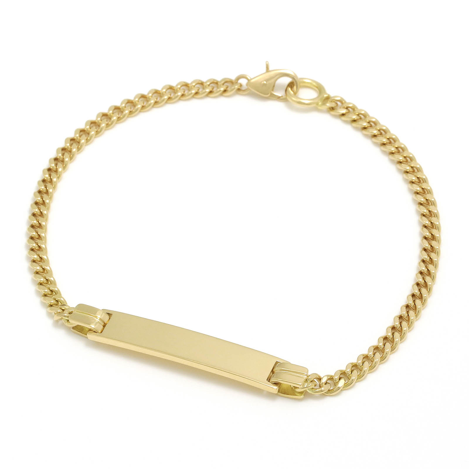 Narrow ID Chain Bracelet - K18Yellow Gold