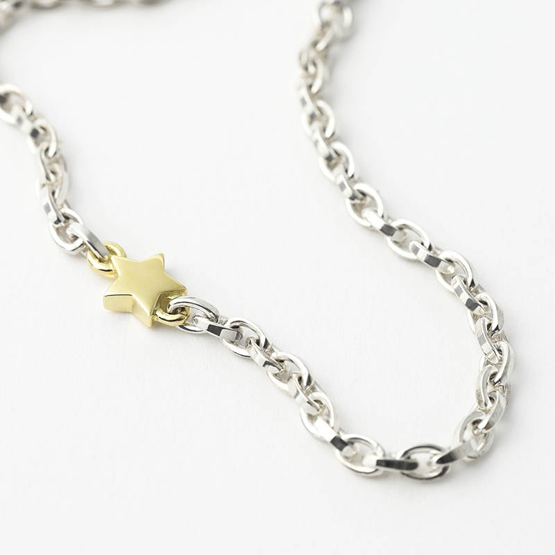 One Star Chain Bracelet - Silver×K18Yellow Gold