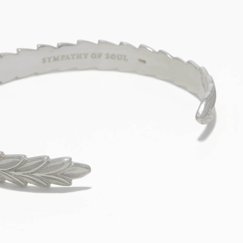 Laurel Round Bangle - Silver