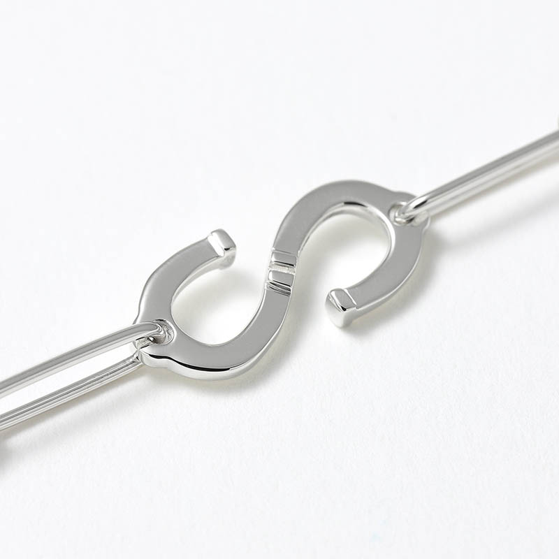 Horseshoe “S” Chain Bracelet - Silver