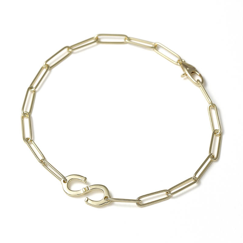 Horseshoe “S” Chain Bracelet - K18Yellow Gold