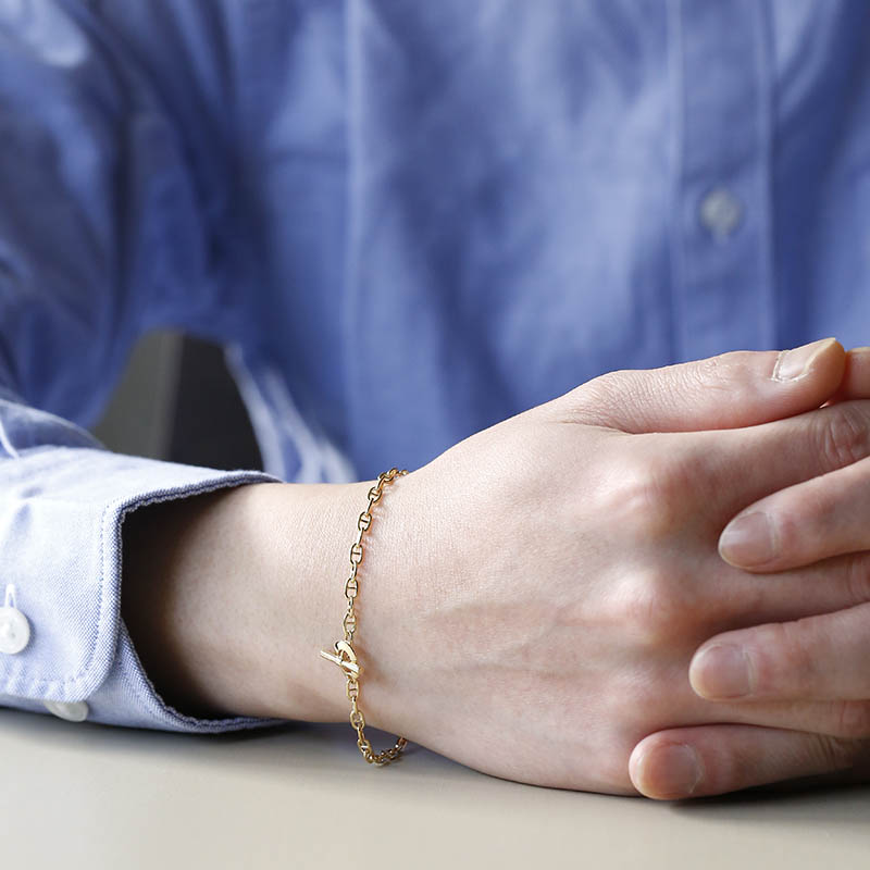 Classic Chain Bracelet - Anchor - K18Yellow Gold