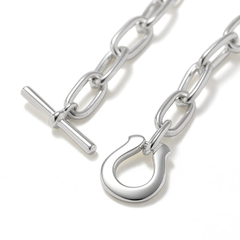 Thick Horseshoe Toggle Bracelet - Long Link