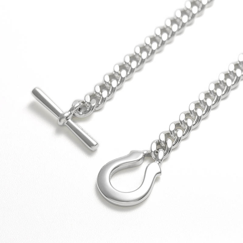 Medium Horseshoe Toggle Bracelet - Curb