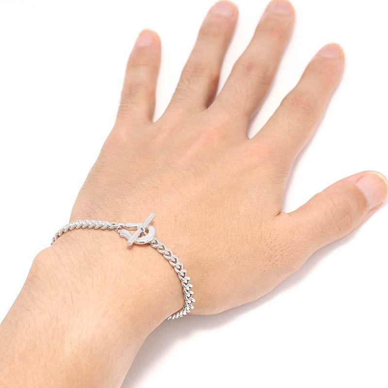 Medium Horseshoe Toggle Bracelet - Curb