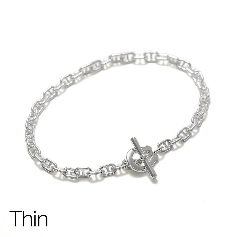 Thin Horseshoe Toggle Bracelet - Anchor