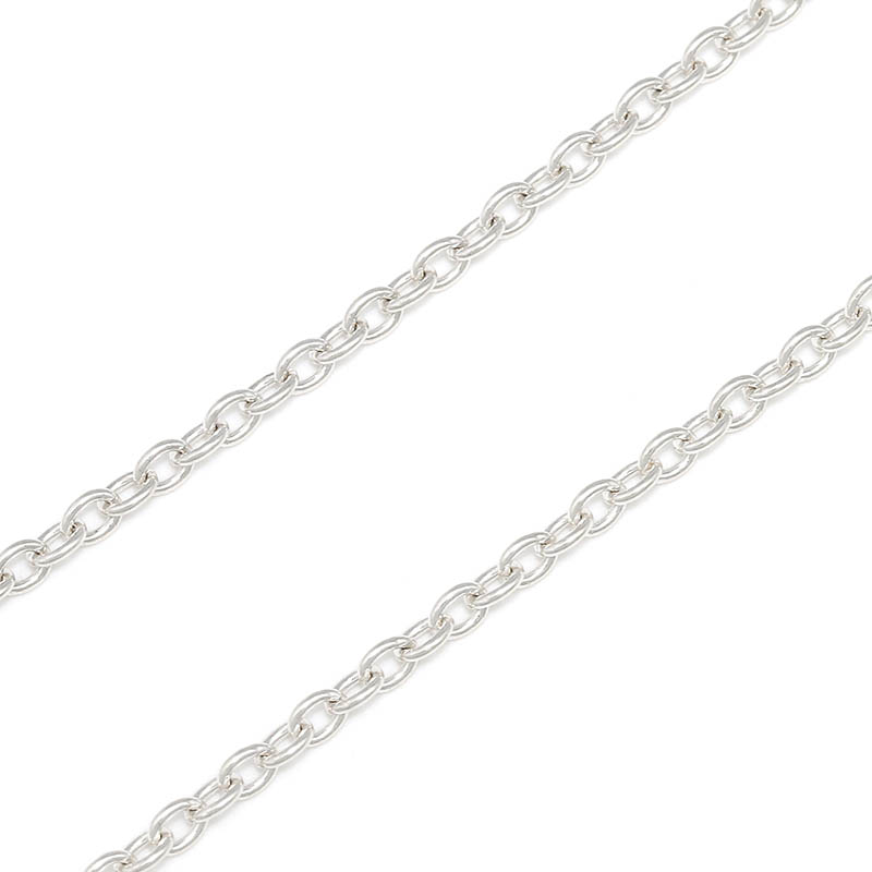 Silver Azuki Chain 2.2mm - Natural