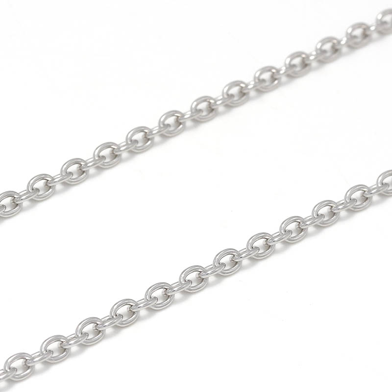 Silver Azuki Chain 2.7mm - Shiny