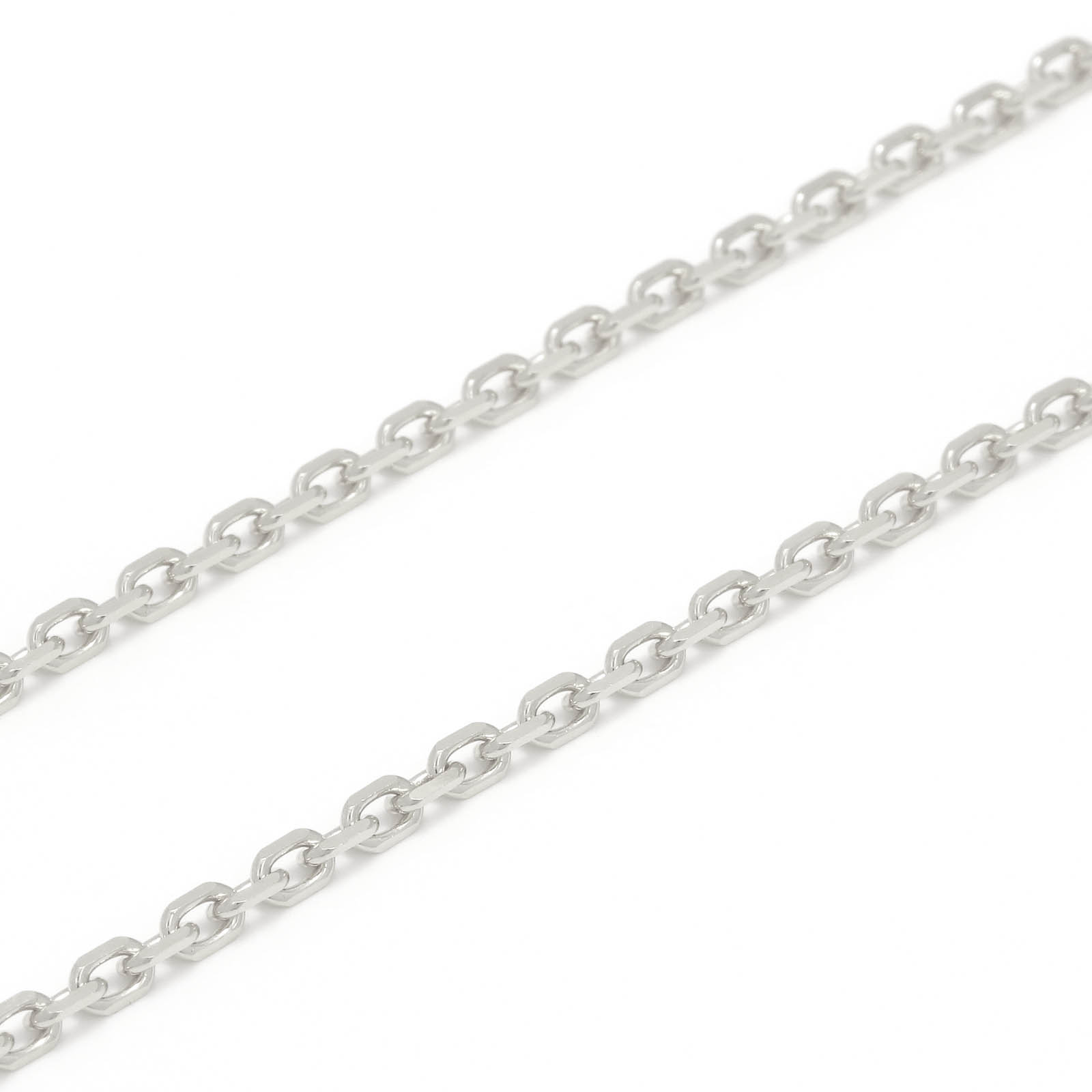 K18White Gold 0.7 Square Chain