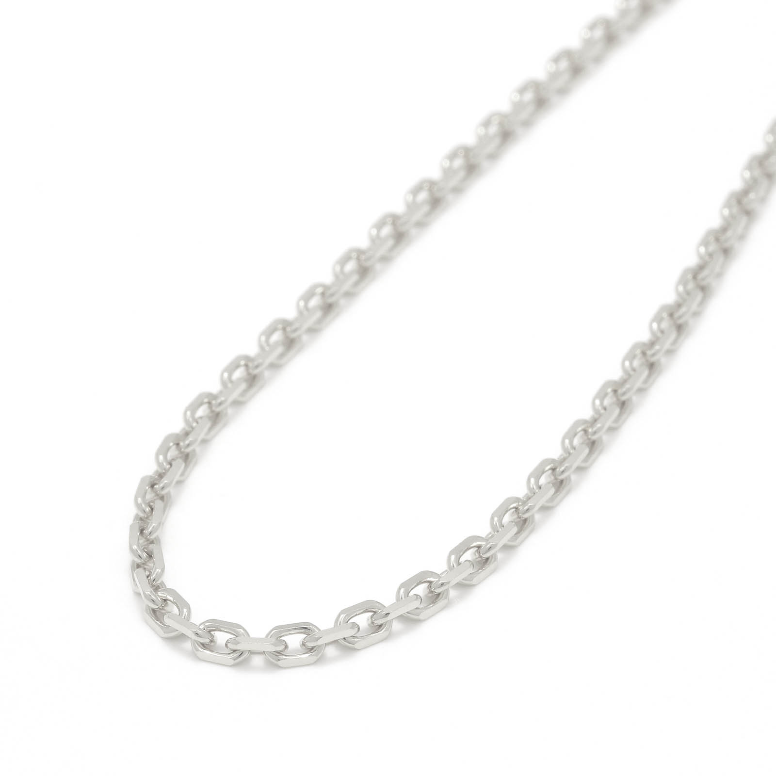 K18White Gold 0.7 Square Chain