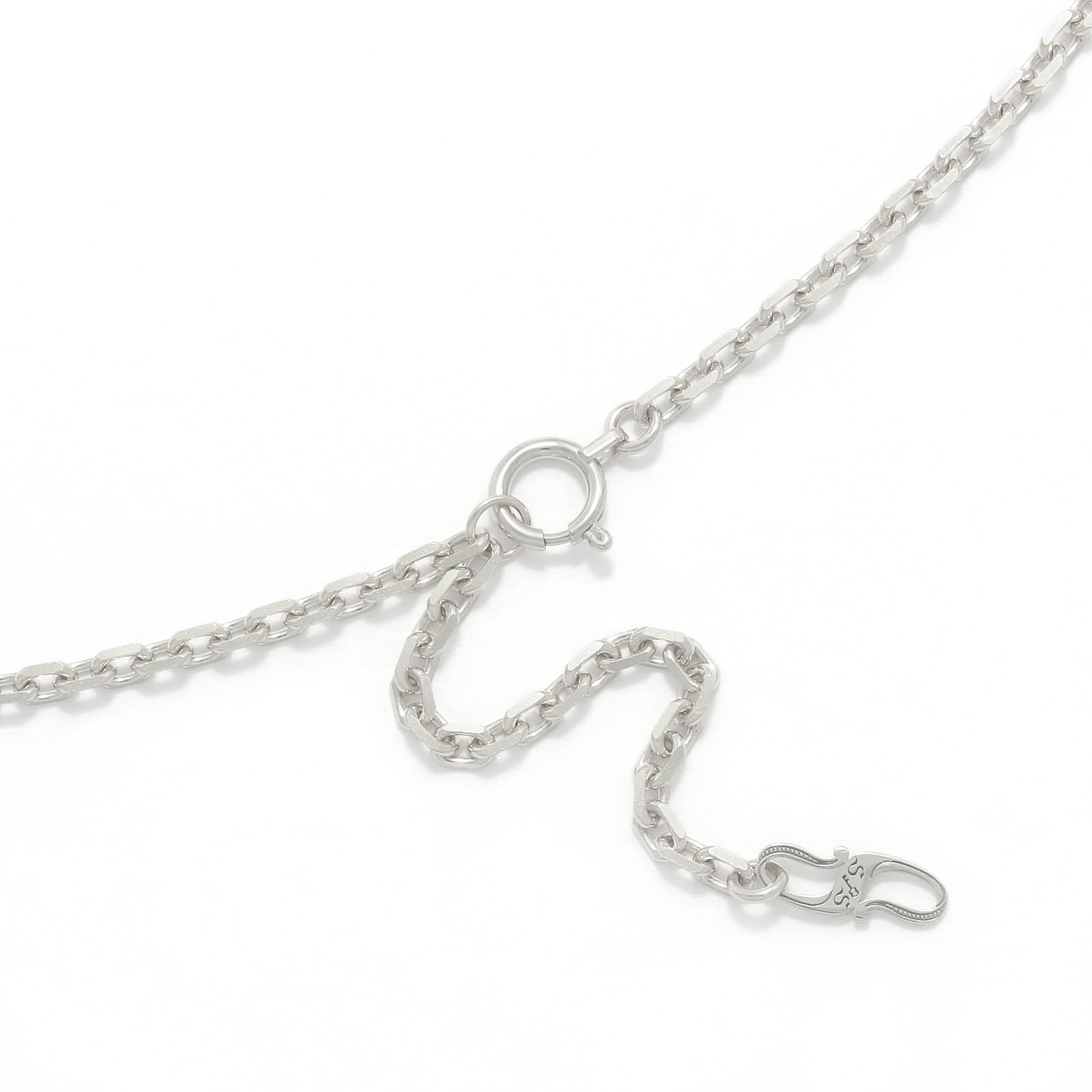 K18White Gold 0.7 Square Chain