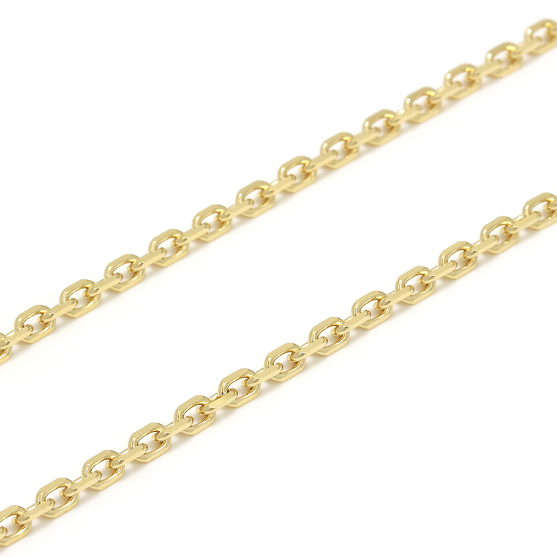 K18Gold 0.7 Square Chain