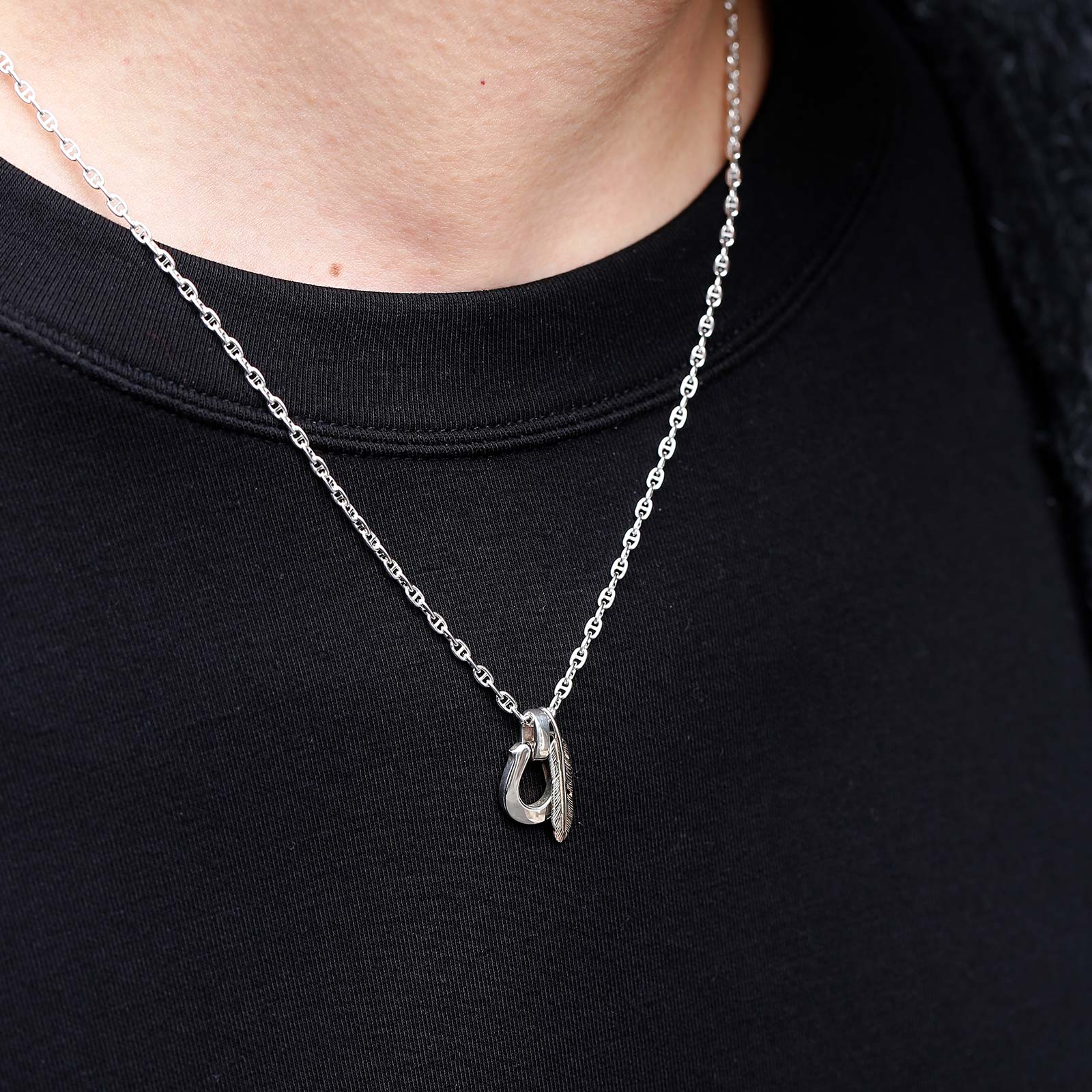 超希少　ルアンポーチャナイ師の陰陽虎　シリアル「9」純銀枠+ステンレスチェーン SYMPATHY OF SOUL（シンパシーオブソウル） Silver Anchor Chain