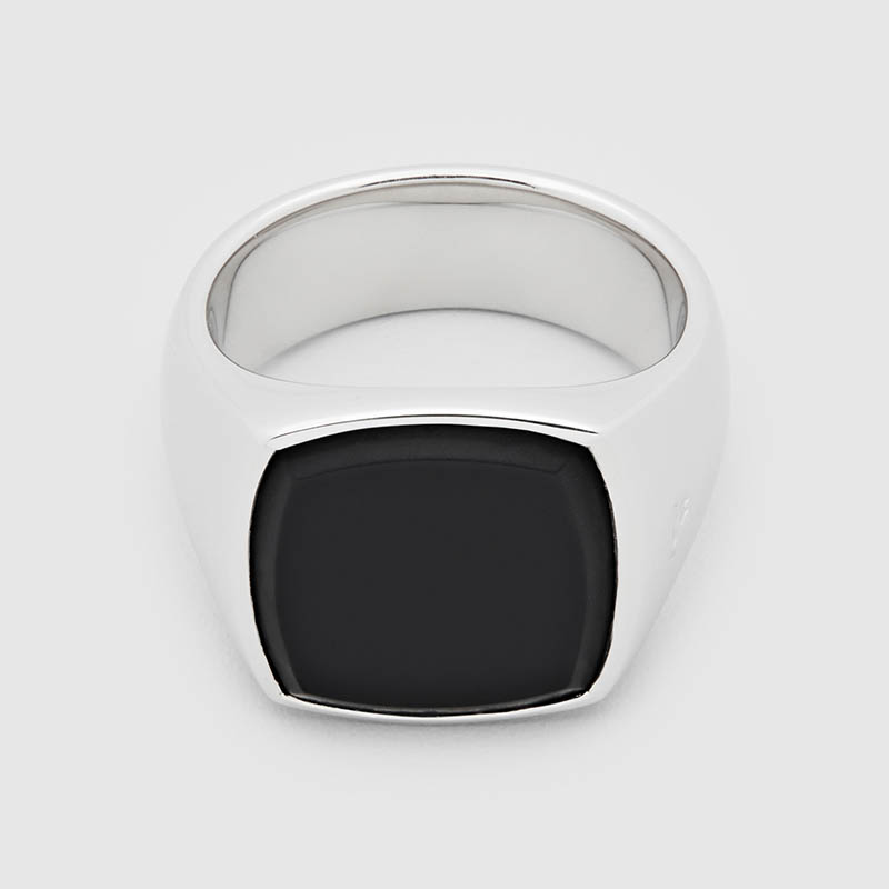 Cushion Black Onyx Ring