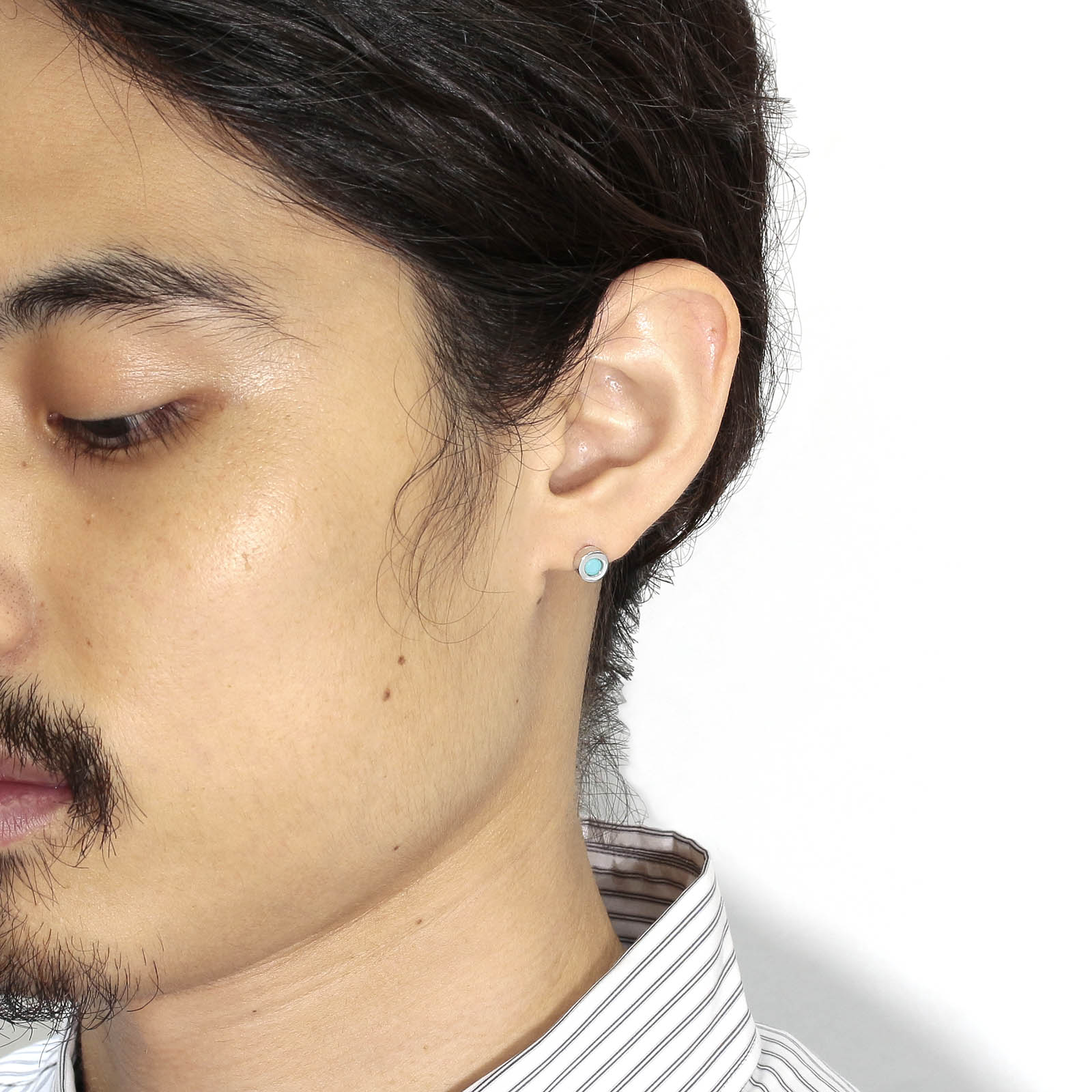 Shine Pierce - Silver w/Turquoise