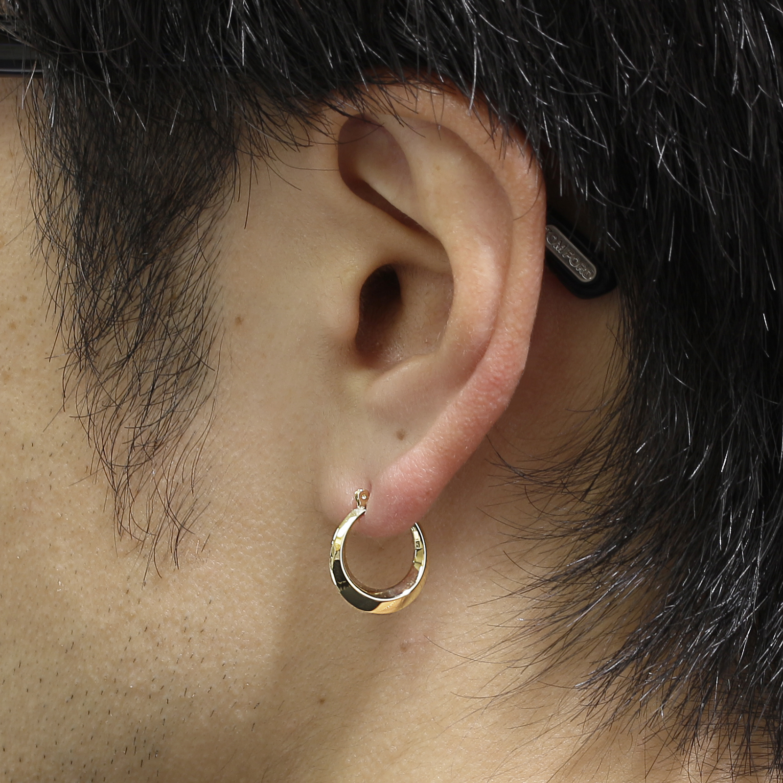 Moon Hoop Pierce - K18Yellow Gold