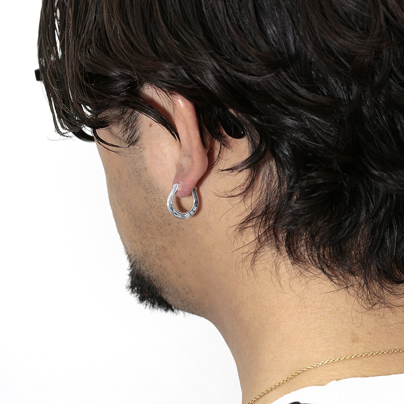 【受注販売商品 納期：1ヶ月】Horseshoe Hoop Pierce - Silver（ホースシューフープピアス - シルバー）　SYMPATHY  OF SOUL（シンパシーオブソウル）