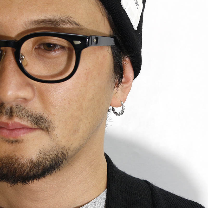 Gradation Twist Hoop Pierce - Silver