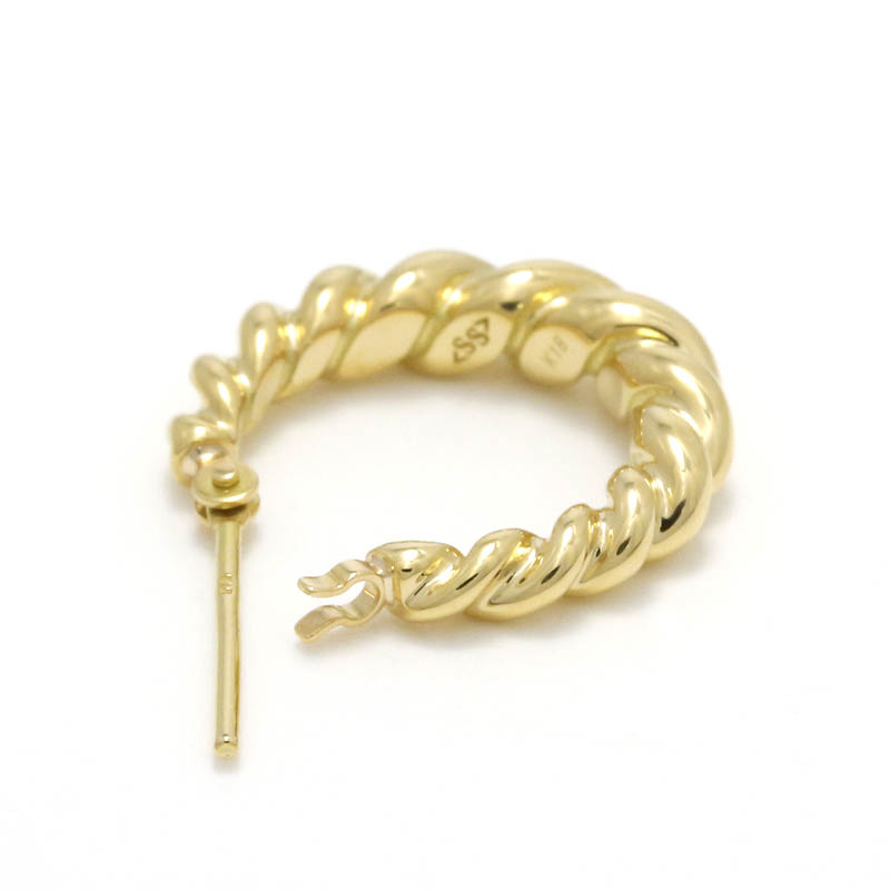 Gradation Twist Hoop Pierce - K18Yellow Gold