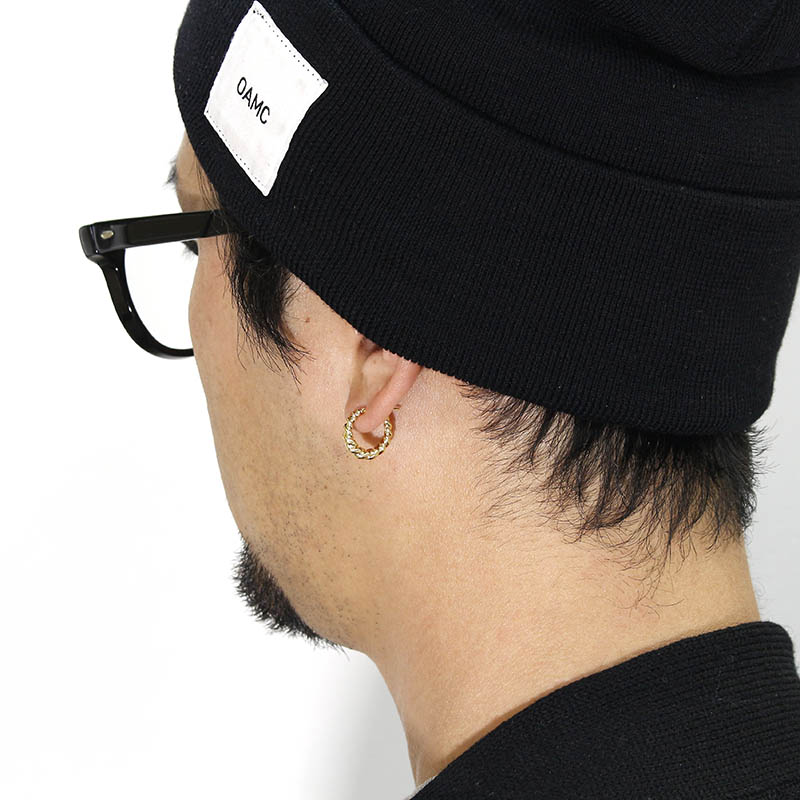 Gradation Twist Hoop Pierce - K18Yellow Gold