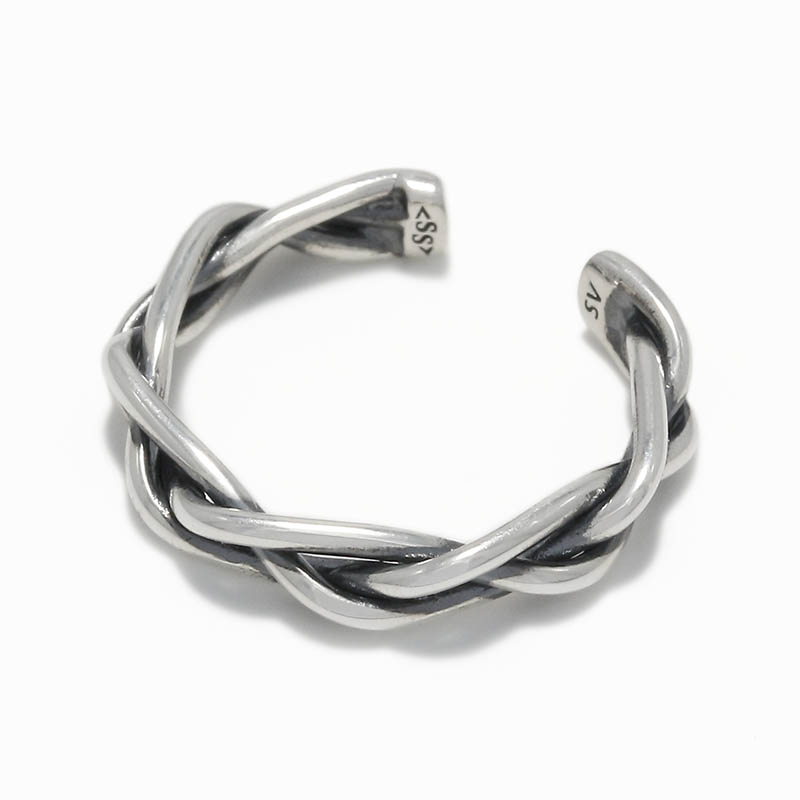 Woven Ear Cuff - Silver