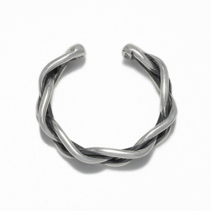 Woven Ear Cuff - Silver