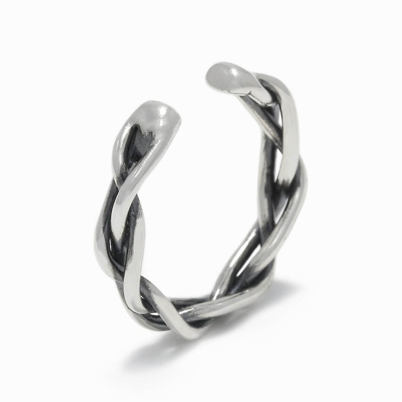 Woven Ear Cuff - Silver