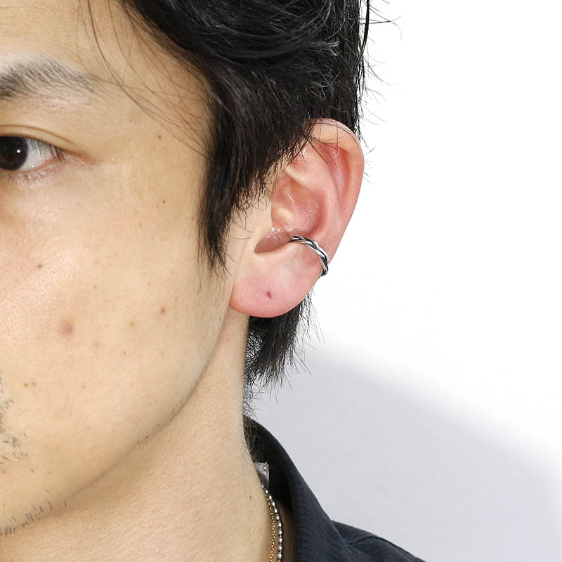 Woven Ear Cuff - Silver