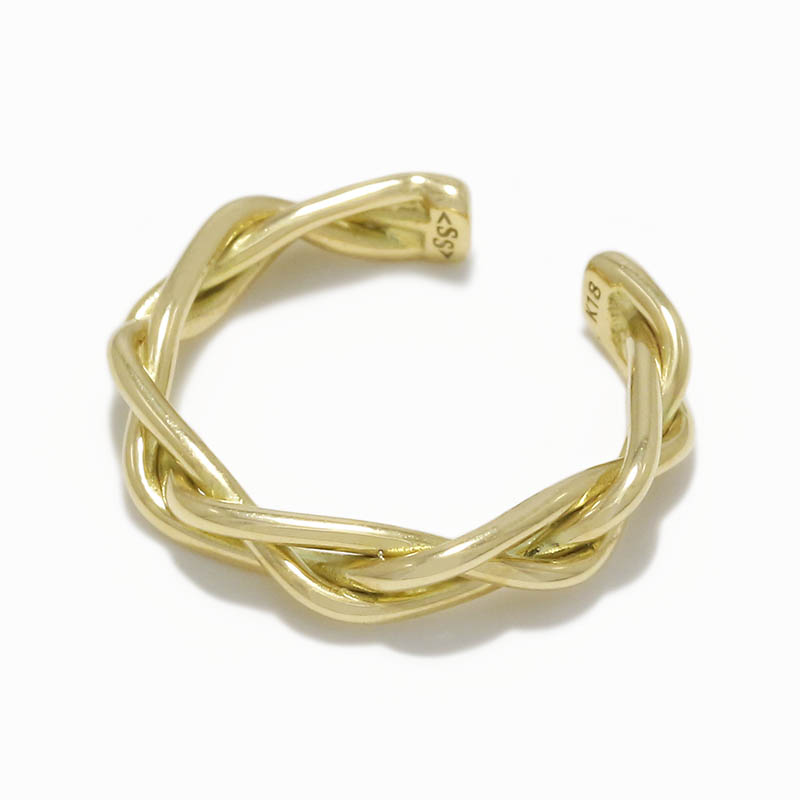 Woven Ear Cuff - K18Yellow Gold