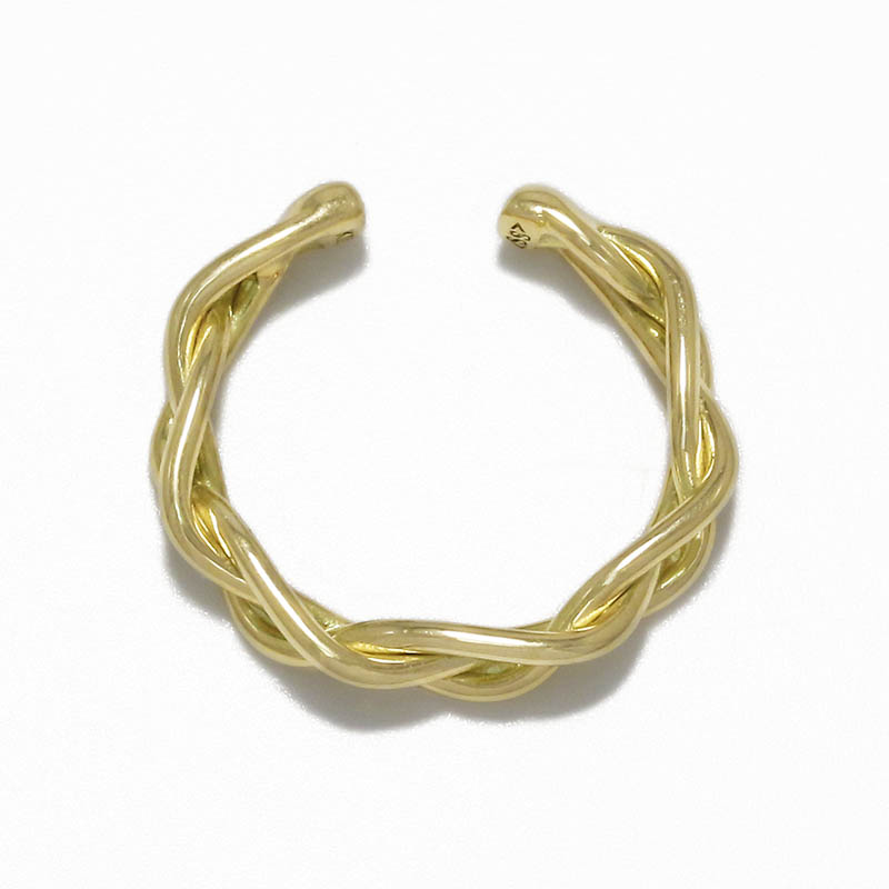 Woven Ear Cuff - K18Yellow Gold