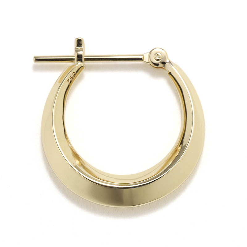 Moon Hoop Pierce - M - K18Yellow Gold