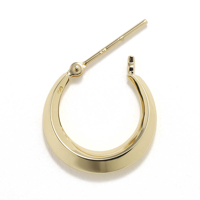 Moon Hoop Pierce - M - K18Yellow Gold