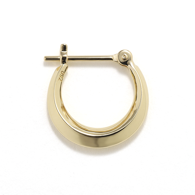 Moon Hoop Pierce - S - K18Yellow Gold