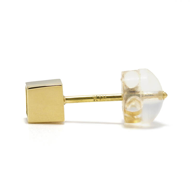 CUBE PIERCE - K18Yellow Gold w/Diamond